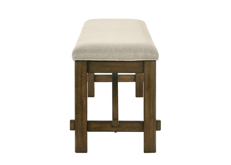Broadmoor Light Gray Rectangular Dining Room Set with Chairs and Bench