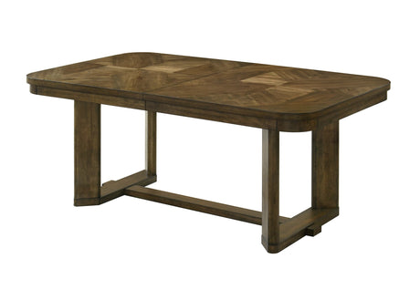 Broadmoor Light Gray Rectangular Dining Room Set with Chairs and Bench