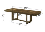 Broadmoor Light Gray Rectangular Dining Room Set with Chairs and Bench