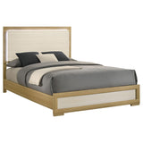 Hyland Wood Queen LED Panel Bed, angled side view