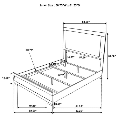 Bed frame corner and leg detail