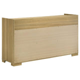 Hyland 6-drawer dresser with natural wood and white finish front view