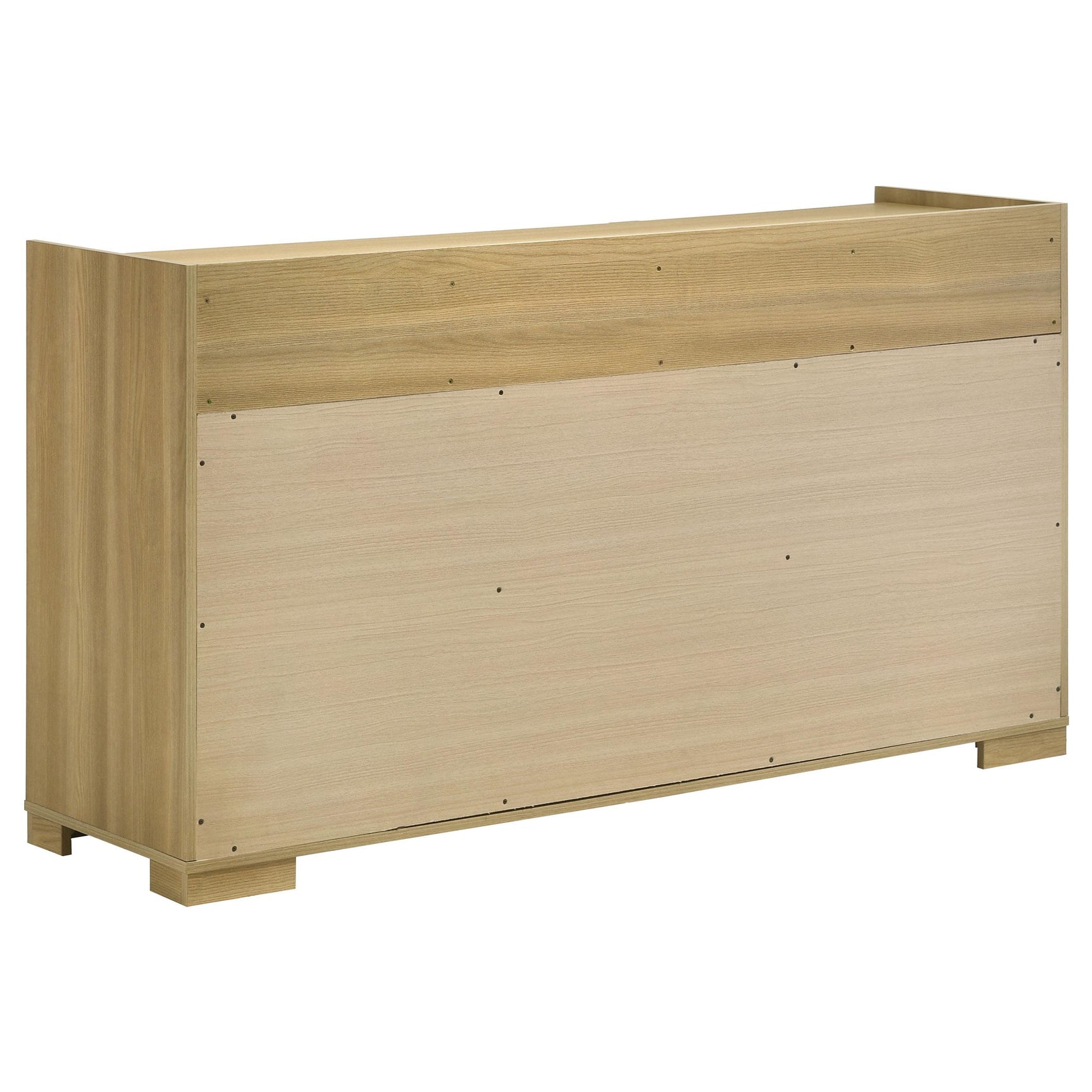 Hyland 6-drawer dresser with natural wood and white finish front view