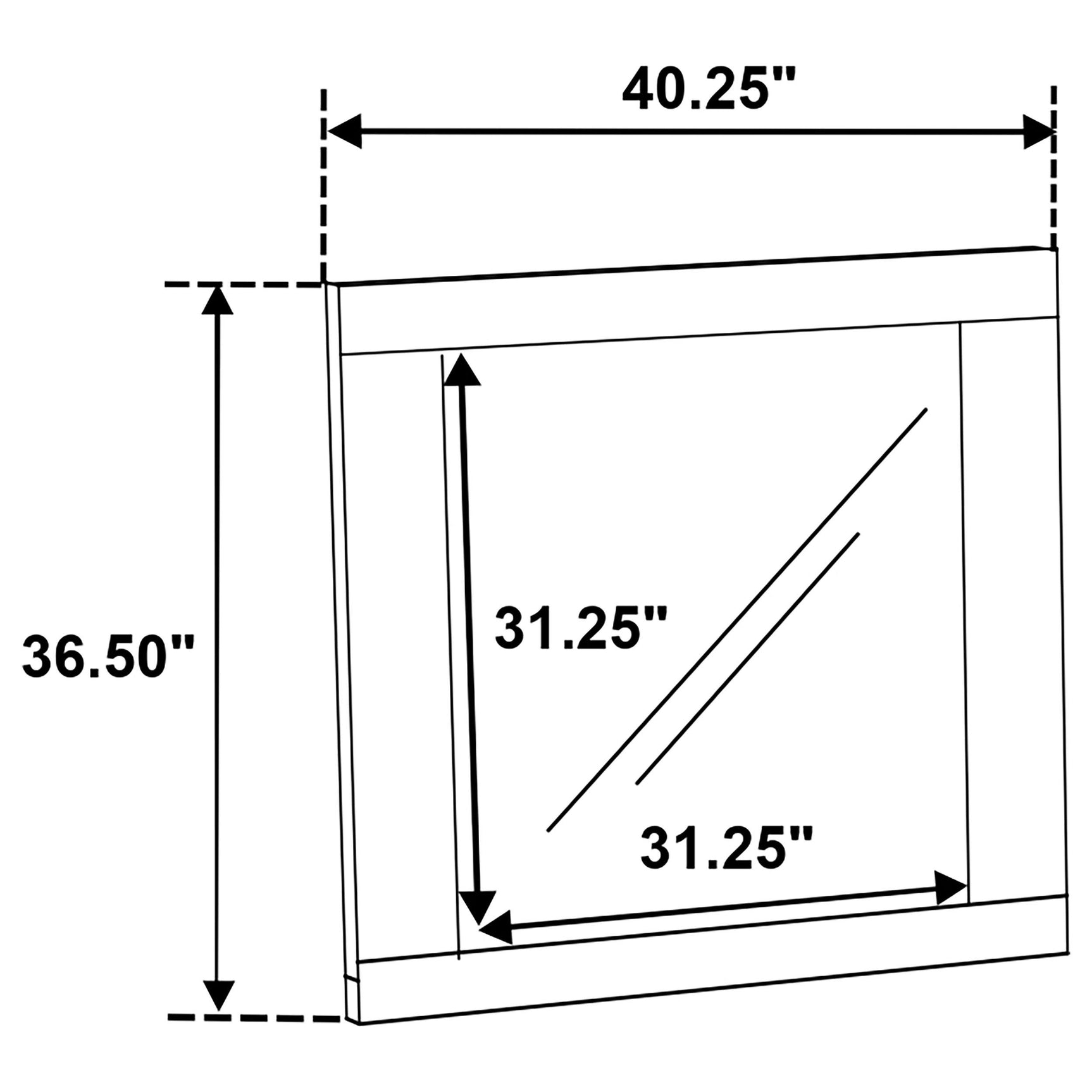 Hyland dresser mirror angled with natural light