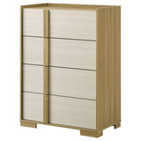 Hyland chest drawer opened showing smooth metal glides