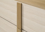 Hyland 4-drawer chest of drawers in natural and white finish