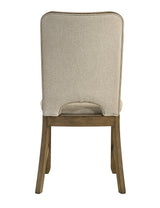 Angle showing bench option with Cockrell Light Brown Dining Set
