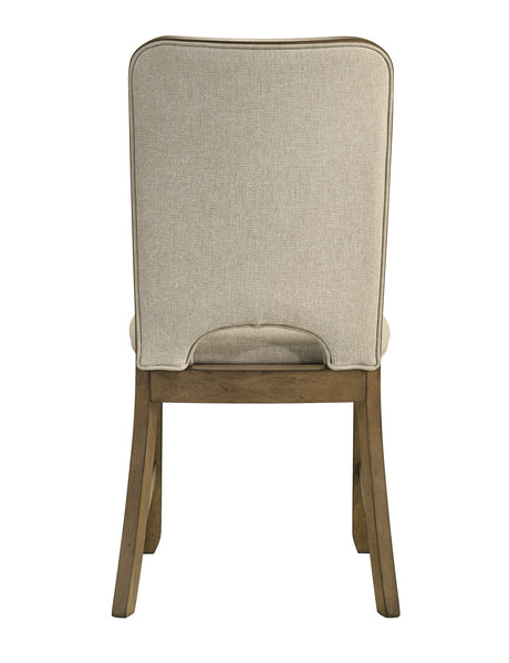 Angle showing bench option with Cockrell Light Brown Dining Set