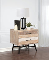 Marlow Mirror with hand rubbed wood finish seen up close