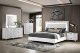 Overall room setup featuring Cassia Queen LED Panel Bed