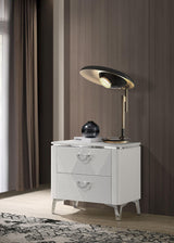 Cassia nightstand drawer detail with geometric texture