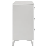 Top view highlighting dresser high gloss white finish