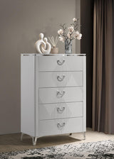 Cassia chest side angle showing chrome legs