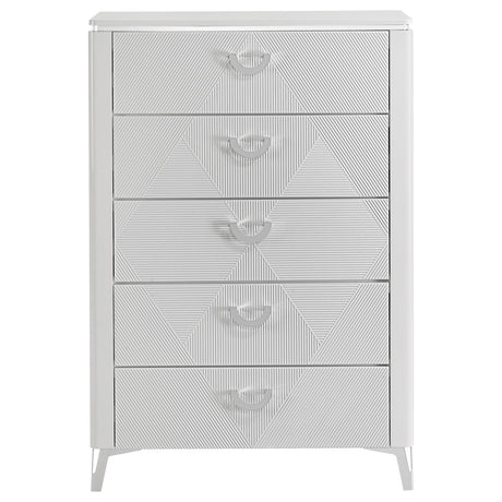 Cassia chest drawer detail with ribbed pattern