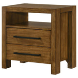 Adderley nightstand open shelf angle