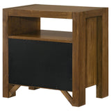 Top drawer felt lining of Adderley nightstand