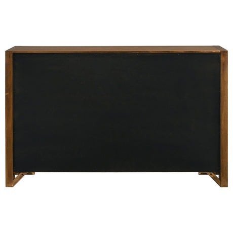 Angle view highlighting stout posts and drawer glides
