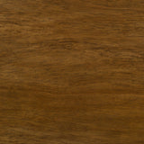 Top view showing warm brown wood grain veneer