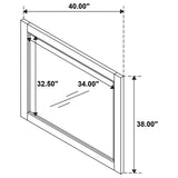 Adderley Mirror mounted on dresser in bedroom setting