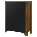Five drawer vertical storage with clean fronts