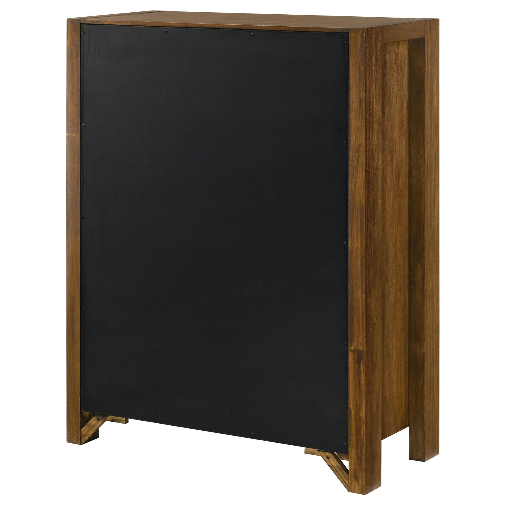 Five drawer vertical storage with clean fronts