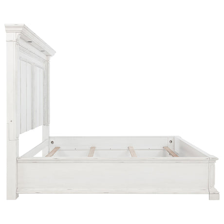 Bed side angle showing support legs