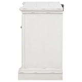 Nightstand drawers opened to show felt lining