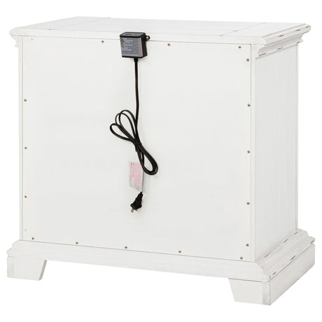 McKinney nightstand leg and plastic glide detail