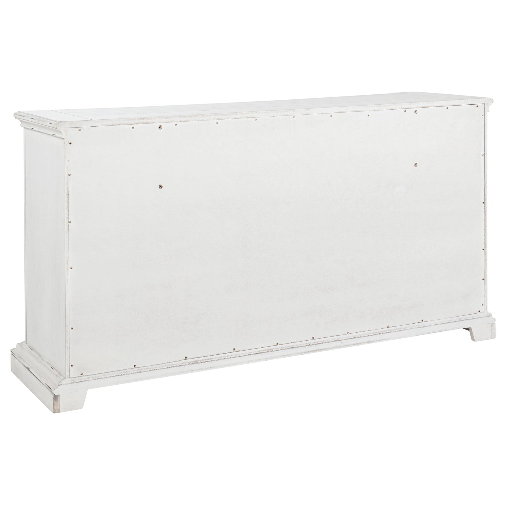 Close-up of drawer glide and leveler leg