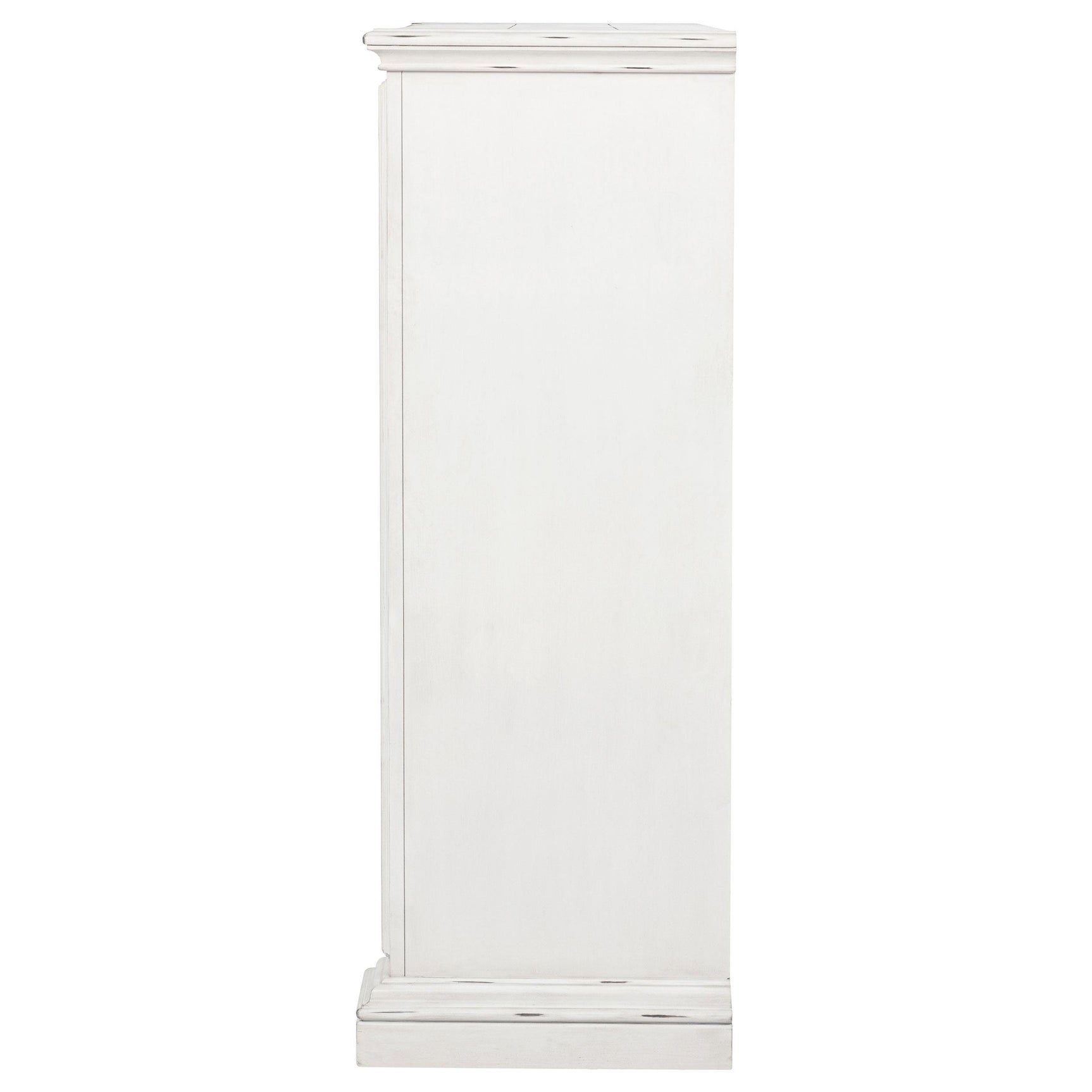 Vintage white finish detail on drawer face