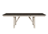 Side view of dining table with chairs