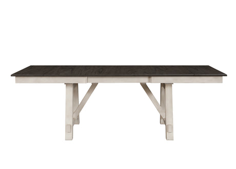 Side view of dining table with chairs
