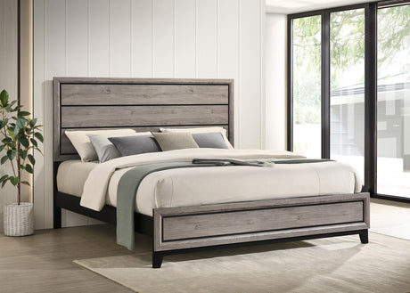 Watson Wood Eastern King Panel Bed Light Taupe side detail