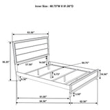 Assembly hardware laid out for bed frame