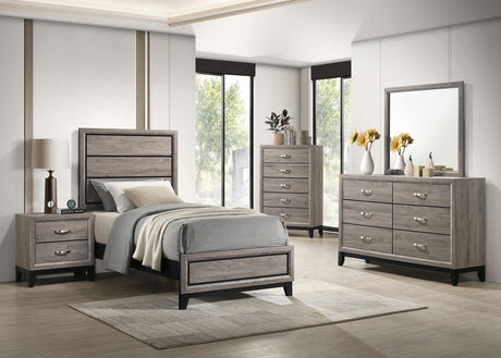 Watson Wood twin bed in bedroom setup