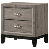 Open drawer of Watson nightstand showing storage space