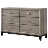 Six drawers open view