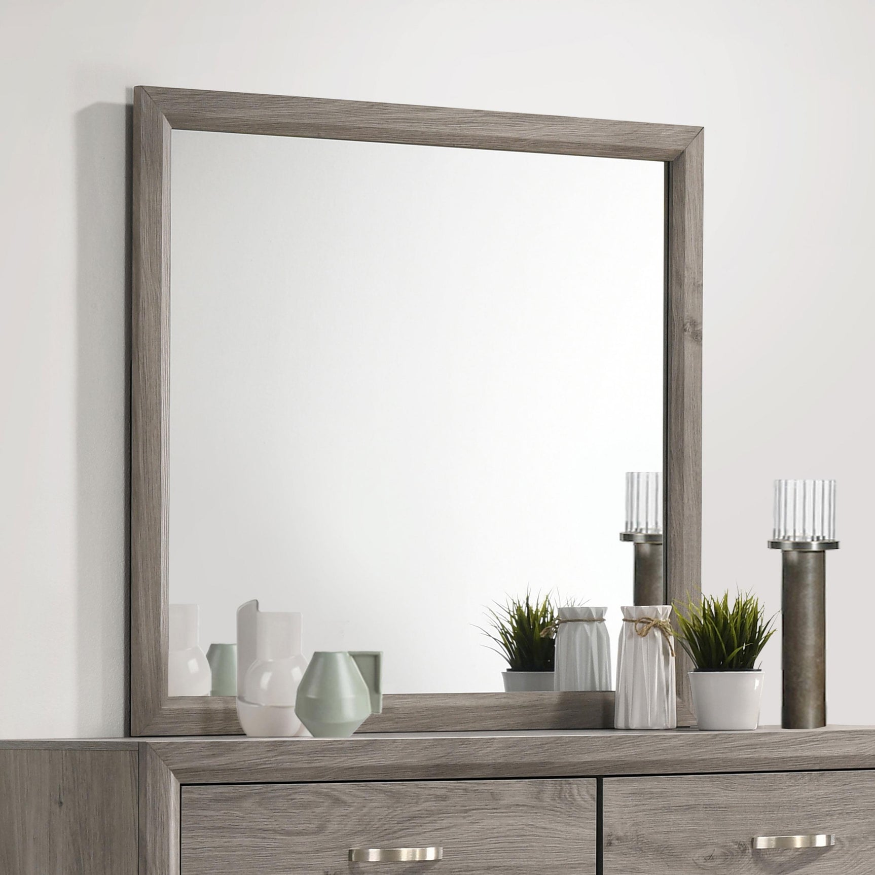 Watson Dresser Mirror Light Taupe side detail
