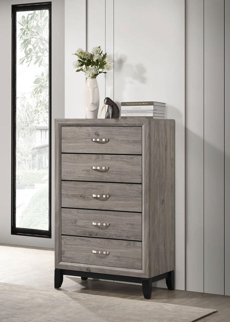 Watson chest drawer side angle showing groove detail