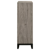 Side view of Watson 5-drawer chest in light taupe