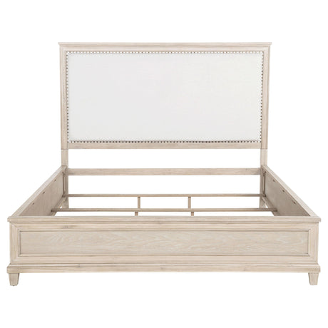 Footboard raised panel detail on Eastern King panel bed