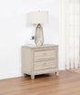 Side view of Pembroke nightstand showing two drawers