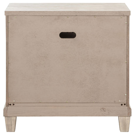 Pembroke washed oak nightstand front view