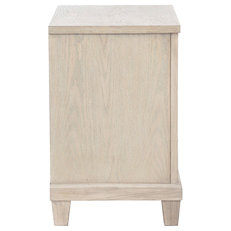 Pembroke washed oak nightstand front view