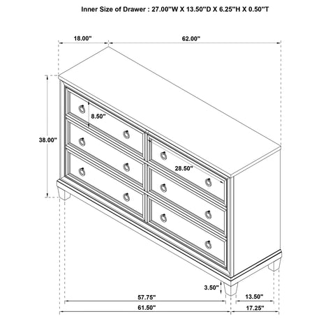 Dresser corner detail