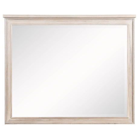 Side angle of Pembroke dresser mirror showing depth