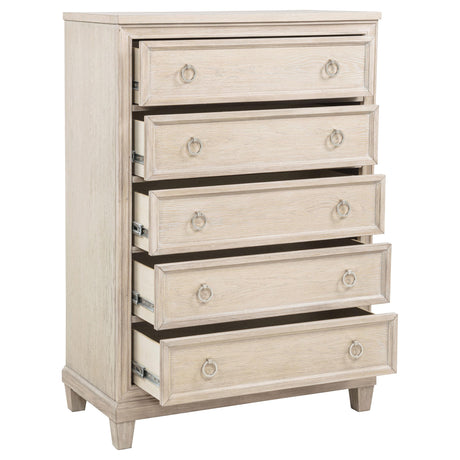 Bottom base and plastic glides of Pembroke chest