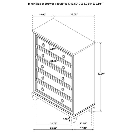 Drawer sliding track close-up