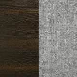 Top view showing grid tailoring on fabric upholstery