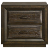 Side view of Atlas dark oak nightstand